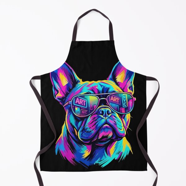 Item preview, Pop Art French Bulldog NYC Sunglasses - Neon Colorful Dog designed and sold by Pfotenfaden.