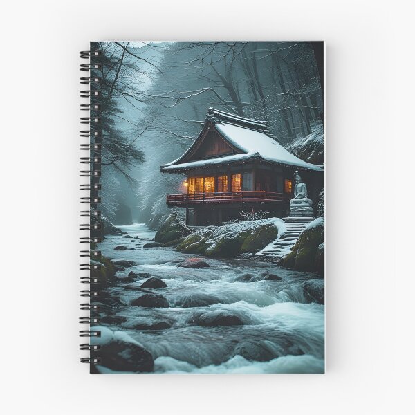 Item preview, Shizuka na Fuyu: Silent Temple by the Winter River designed and sold by ZenGrooves.