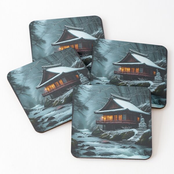 Item preview, Shizuka na Fuyu: Silent Temple by the Winter River designed and sold by ZenGrooves.