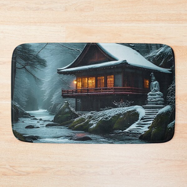 Item preview, Shizuka na Fuyu: Silent Temple by the Winter River designed and sold by ZenGrooves.