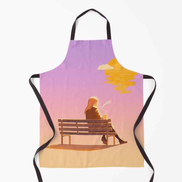 Item preview, Minimalist Girl Sunset Bench Coffee Art designed and sold by E20STUDIO.