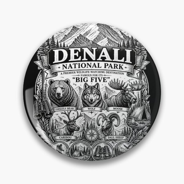 Item preview, THE BIG FIVE. Denali National Park Wildlife. designed and sold by Birdie and Flynn.