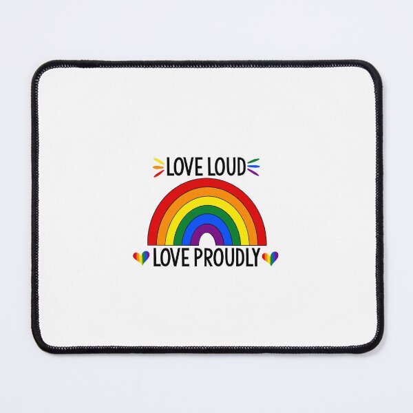Item preview, Love Loud Love Proudly – LGBTQ Pride Rainbow Design | Gay pride statement designed and sold by klebtgut.