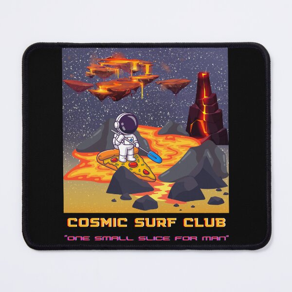 Item preview, Cosmic Surf Club Pizza Astronaut Space Art designed and sold by E20STUDIO.