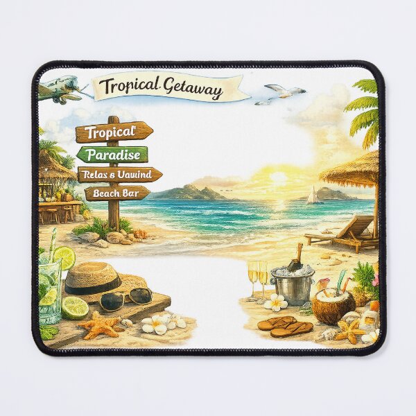Item preview, Tropical Beach Paradise Wall Art | Coastal Escape Canvas Print | Ocean Vacation Decor designed and sold by Hookesmode.