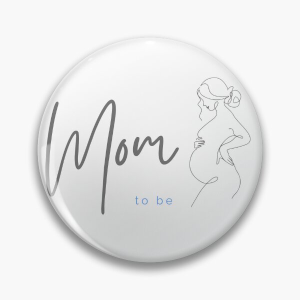 Item preview, Mom to Be Minimal Line Art - Light Blue designed and sold by MedusaGialla.