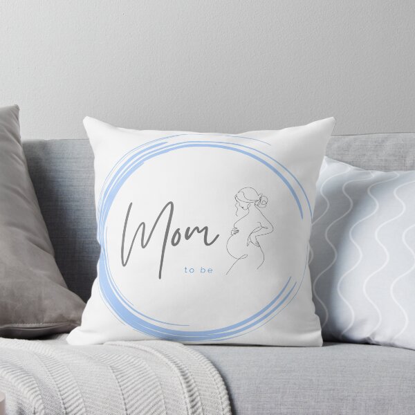 Item preview, Mom to Be Minimal Line Art - Light Blue designed and sold by MedusaGialla.