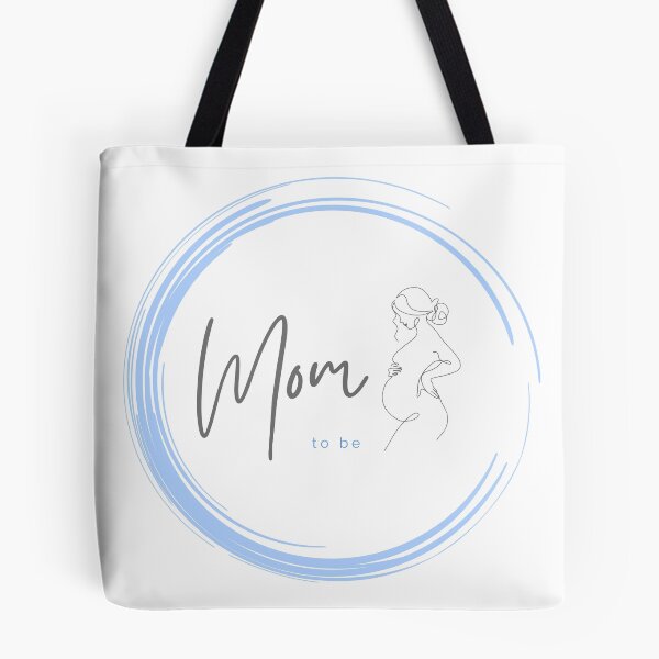 Item preview, Mom to Be Minimal Line Art - Light Blue designed and sold by MedusaGialla.