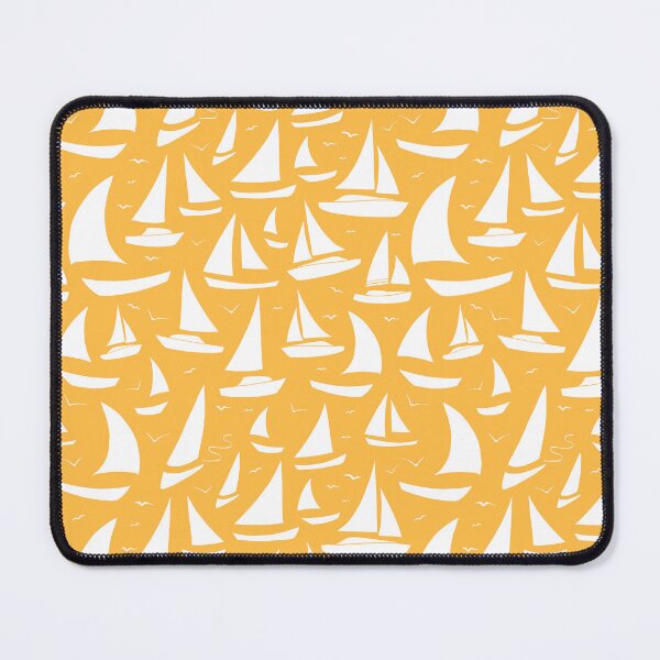 Item preview, Nautical Boat Pattern Orange White Design designed and sold by CreativeBridge.