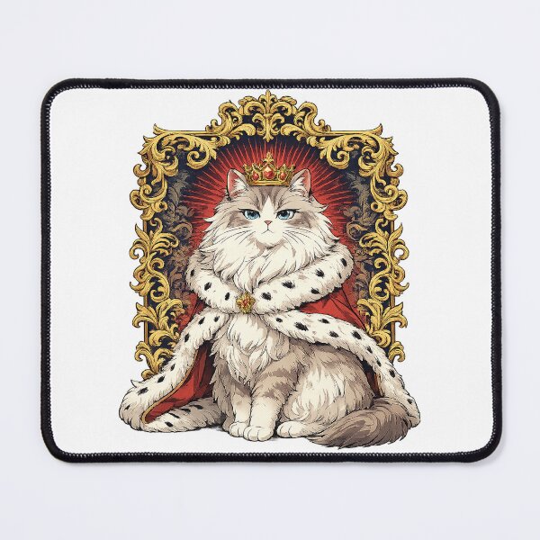 Item preview, Her Majesty The Fluffy — Royal Cat Portrait designed and sold by SilkBrushDreams.