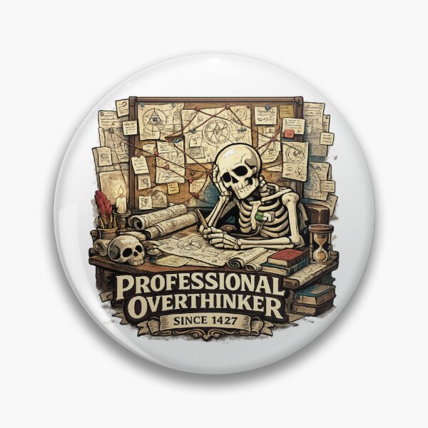 Item preview, Skeleton - Proffesional Overthinker Since 1427 designed and sold by ESSClothing.