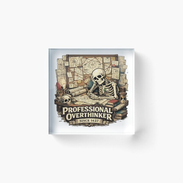 Item preview, Skeleton - Proffesional Overthinker Since 1427 designed and sold by ESSClothing.