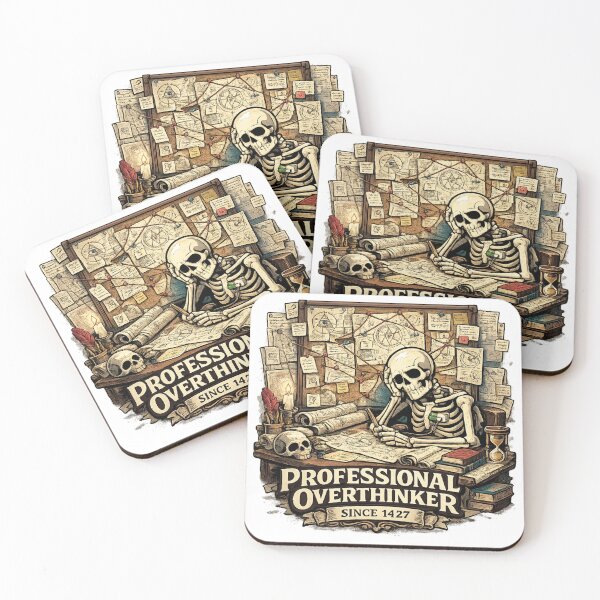 Item preview, Skeleton - Proffesional Overthinker Since 1427 designed and sold by ESSClothing.