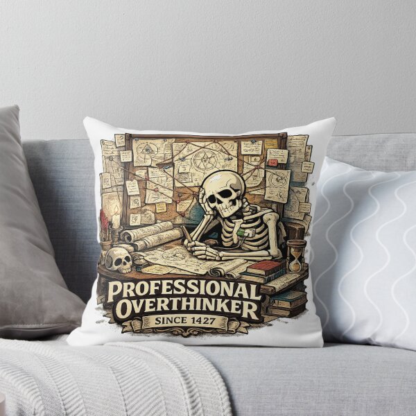 Item preview, Skeleton - Proffesional Overthinker Since 1427 designed and sold by ESSClothing.