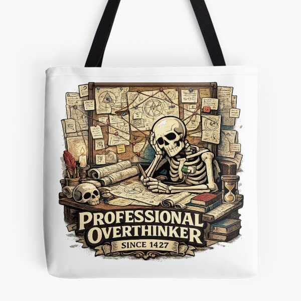 Item preview, Skeleton - Proffesional Overthinker Since 1427 designed and sold by ESSClothing.