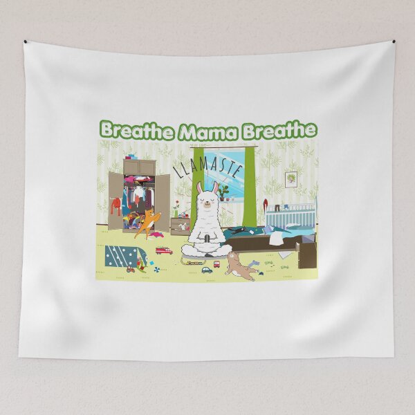 Item preview, Funny Breathe Mama Breathe Shirt Llamaste Mom Tee Motherhood Humor Gift for Stressed Moms Chaotic Parenting Graphic designed and sold by E20STUDIO.