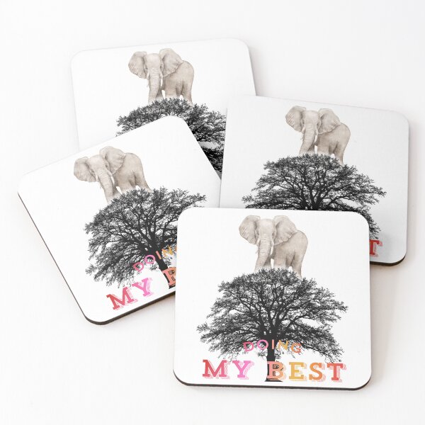Item preview, Elephant on top of A tree “Doing My Best” Funny Meme designed and sold by E20STUDIO.