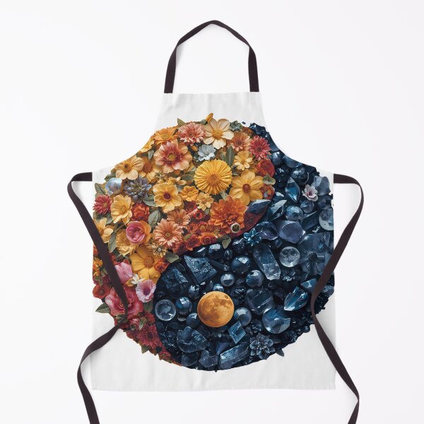 Item preview, Autumn & Crystal Yin Yang: Harvest Moon, Floral Boho Art & Witchy Vibes designed and sold by Melian Vintage.