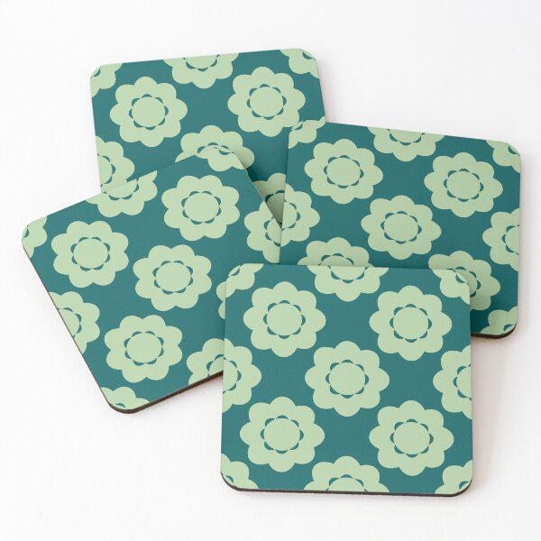 Item preview, Bold Vintage Flower Design in green designed and sold by StefanStudioArt.