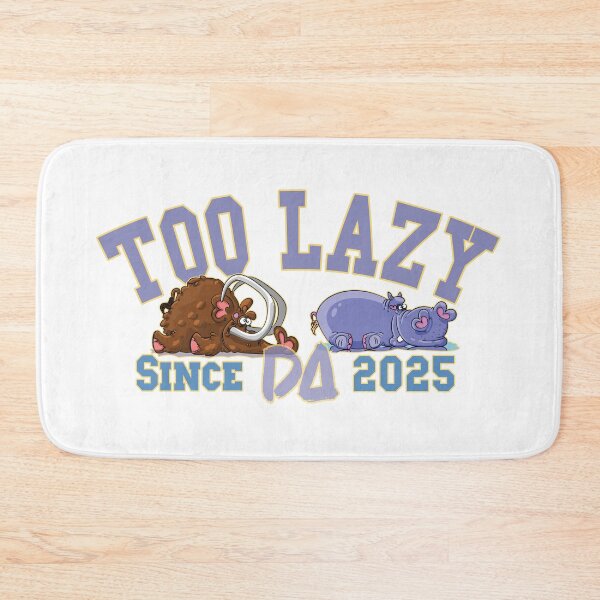 Item preview, Vintage Varsity Too Lazy Since 2025 Cute Sleeping Mammoth Hippo Streetwear Graphic designed and sold by DesignArtist.ia.