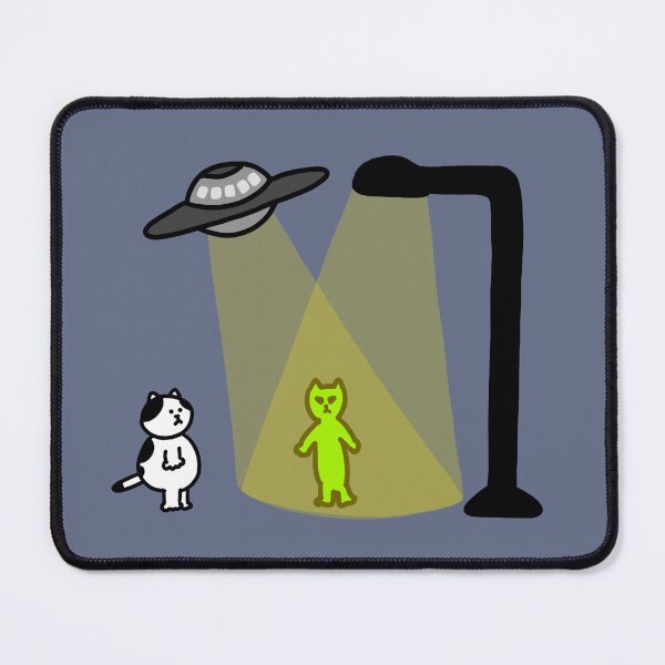 Item preview, a Cat looking at an alien designed and sold by superbaechoo.