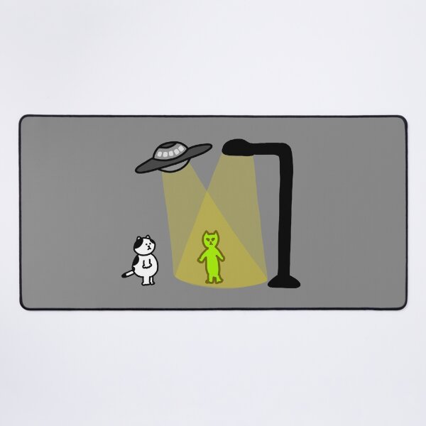 Item preview, a Cat looking at an alien designed and sold by superbaechoo.
