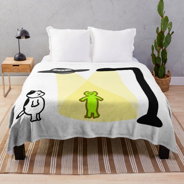 Item preview, a Cat looking at an alien designed and sold by superbaechoo.