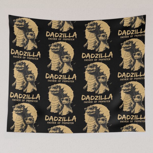 Item preview, Dadzilla Father of Monster Funny Kaiju Dad Vintage Father's Day designed and sold by LokivirArt.