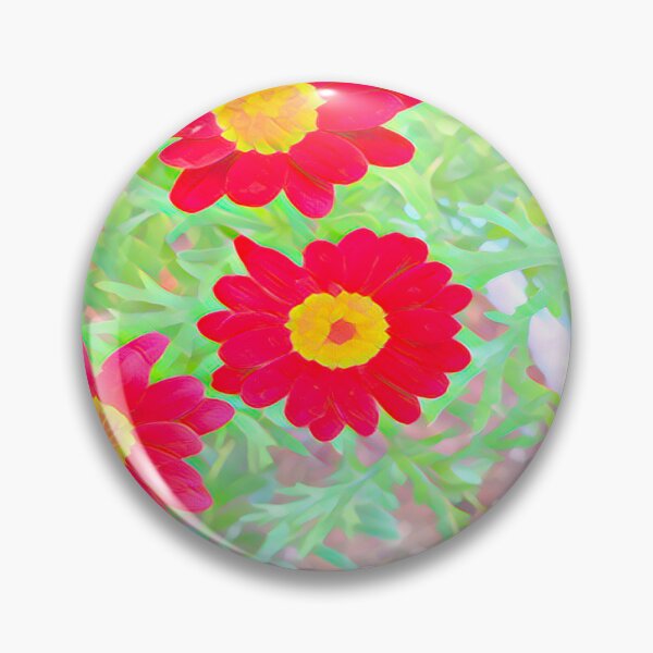 Item preview, Abstract Impressionist Red Marguerite Daisy Garden Digital Art designed and sold by BalkanBloom.