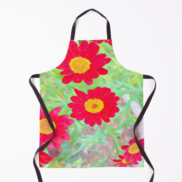 Item preview, Abstract Impressionist Red Marguerite Daisy Garden Digital Art designed and sold by BalkanBloom.