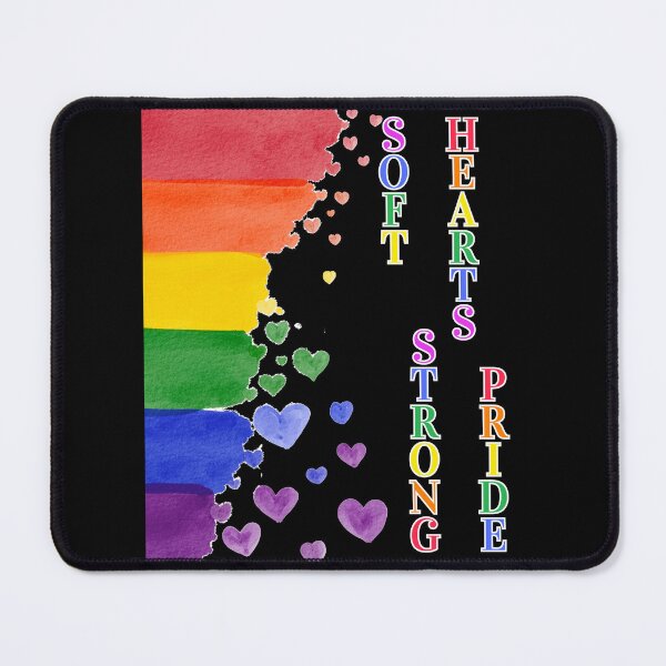 Item preview, Aesthetic LGBTQ+ Pride Hearts Black Background Art designed and sold by E20STUDIO.