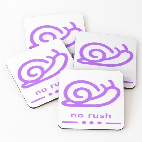 Item preview, No Rush – Minimal Snail Motivation Design designed and sold by Velora Design .