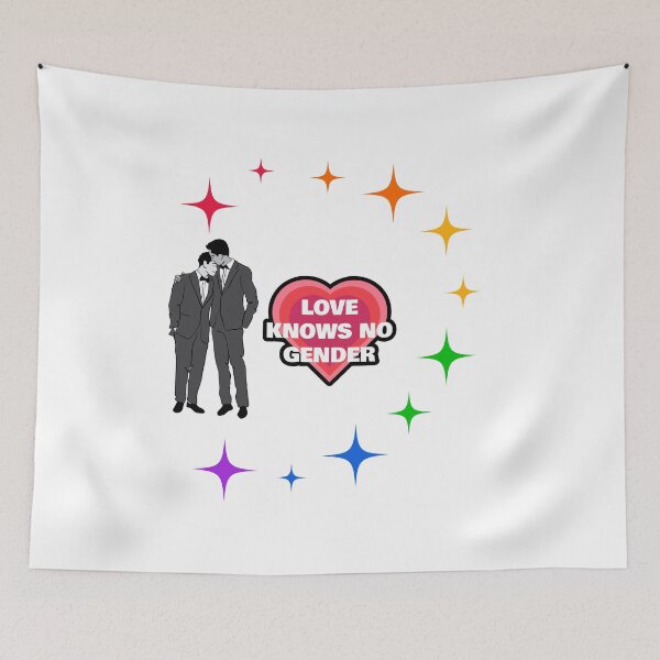 Item preview, Love Knows No Gender Rainbow Couple Pride Graphic designed and sold by E20STUDIO.