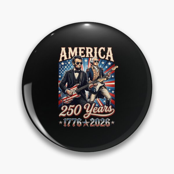 Item preview, George Washington Abraham Lincoln Playing Guitar America 250 Years 1776-2026 Patriotic designed and sold by LokivirArt.