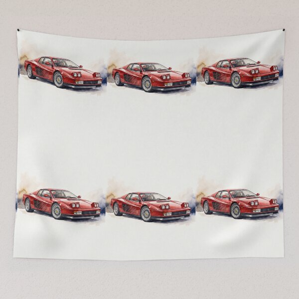 Item preview, Retro Mid Engine Italian Sports Car Watercolor Poster Art designed and sold by RevUpDesign.