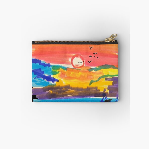 Item preview, Aesthetic Handrawn Brush Pen Painting of Sunset designed and sold by sheikhadesign1.