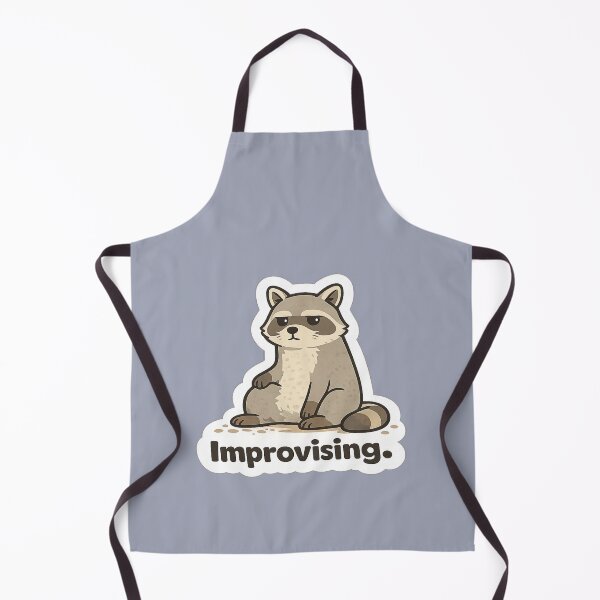 Item preview, Improvising. Raccoon Meme | Deadpan Animal Sticker Design designed and sold by BabyStark.