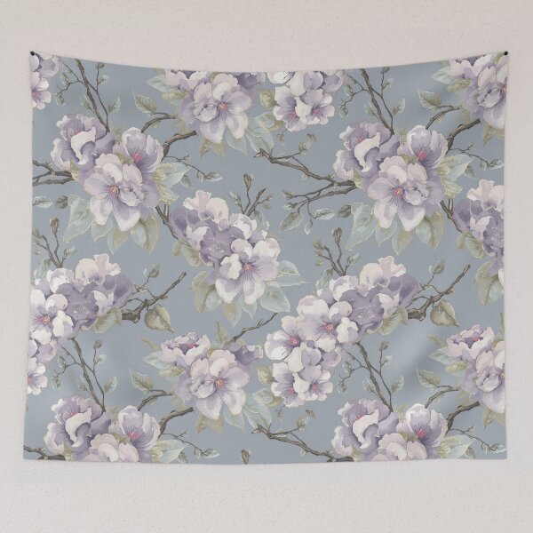 Item preview, Blue Sakura Flower | Vibrant Floral Japanese Botanical Watercolour designed and sold by Desolaa_Arts.