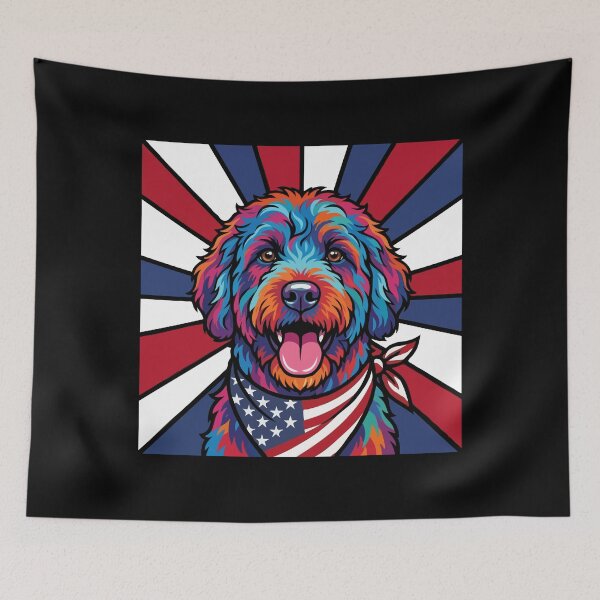 Item preview, Portuguese Water Dog 4th of July Dog – Patriotic USA Puppy Gift designed and sold by The Real Life Symphony.