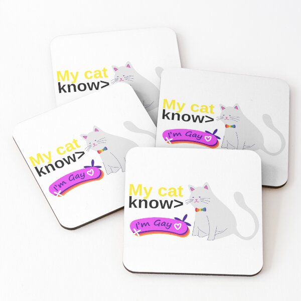 Item preview, Cute Gay Cat Design My Cat Knows I’m Gay Funny LGBTQ Cat Lover Gift Idea designed and sold by E20STUDIO.