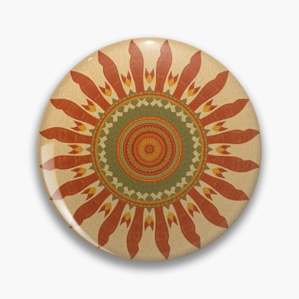 Item preview, Boho Terracotta Sunburst - Earthy Retro Mandala Art designed and sold by Melian Vintage.