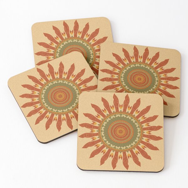 Item preview, Boho Terracotta Sunburst - Earthy Retro Mandala Art designed and sold by Melian Vintage.