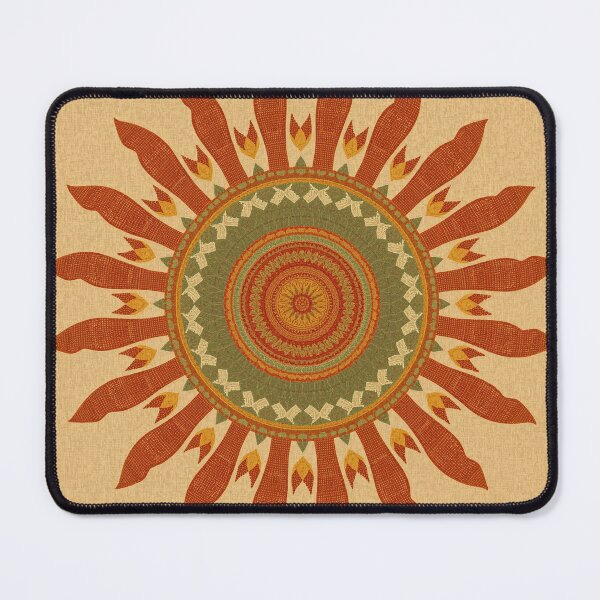 Item preview, Boho Terracotta Sunburst - Earthy Retro Mandala Art designed and sold by Melian Vintage.
