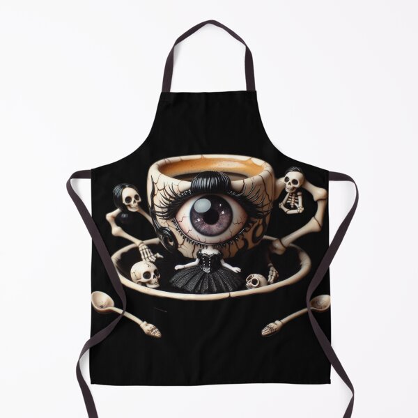 Item preview, Cosmic Coffeehouse Giant Eye Goth Cup with Skeleton Handles designed and sold by LujziWorld.