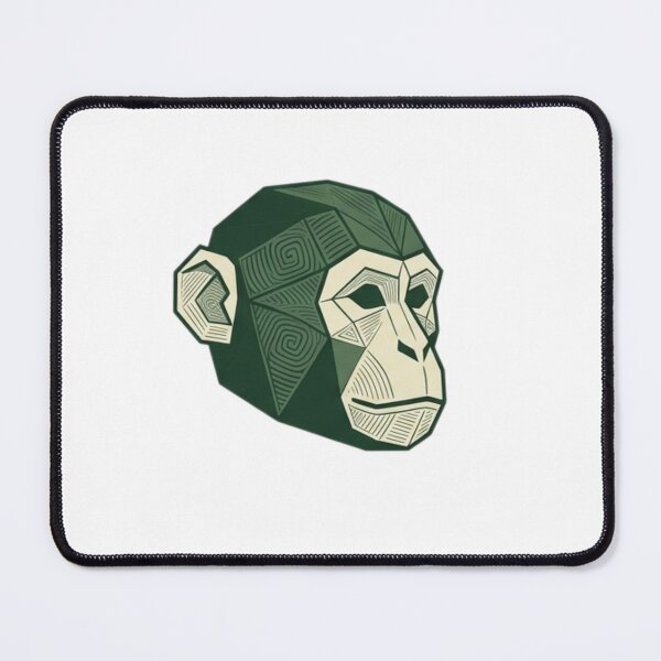 Item preview, Emerald Green Primate Face – Science Student Notebook designed and sold by bsbd-action.