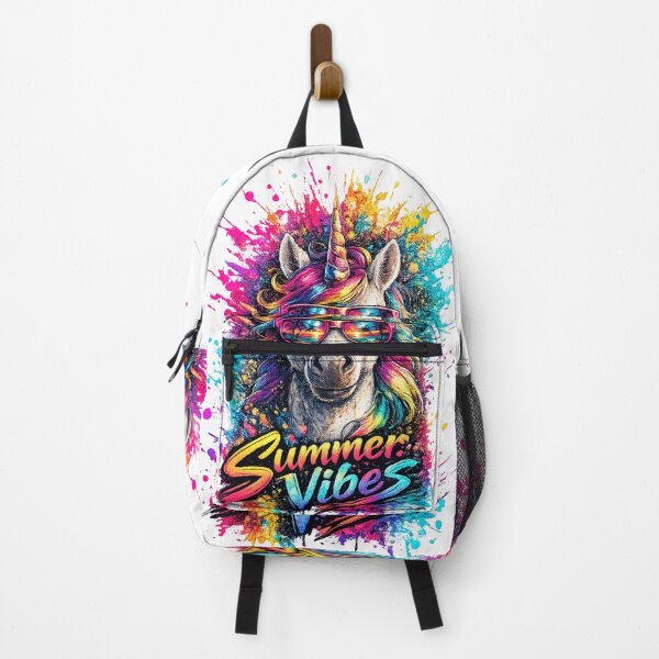Item preview, Summer Vibes Unicorn – Rainbow Sunglasses Color Splash T-Shirt Design designed and sold by GooniSL.