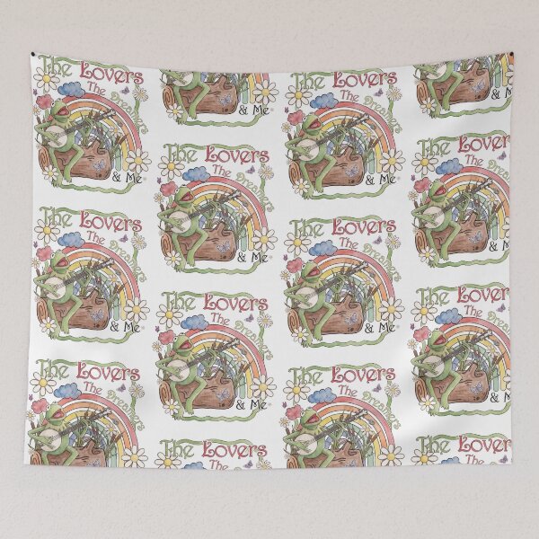 Item preview, The Lovers The Dreamers And Me Muppets Frog Cottagecore Rainbow Nature designed and sold by LokivirArt.