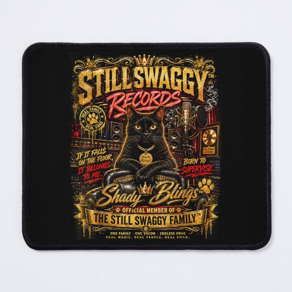 Item preview, Cute Swag Black Cat Music Producer In Recording Studio Heavy Metal Vibes designed and sold by MassonCalepon.