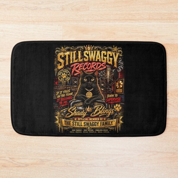 Item preview, Cute Swag Black Cat Music Producer In Recording Studio Heavy Metal Vibes designed and sold by MassonCalepon.