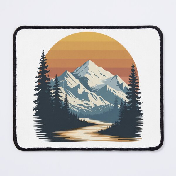 Item preview, Mountain Sunset Reflection – Scenic Wilderness Landscape Art designed and sold by Gabe1983.